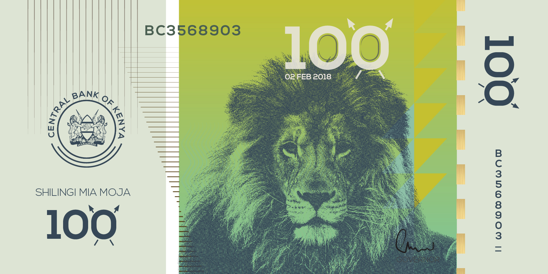 Modern Kenyan shilling concept celebrating Kenyan people